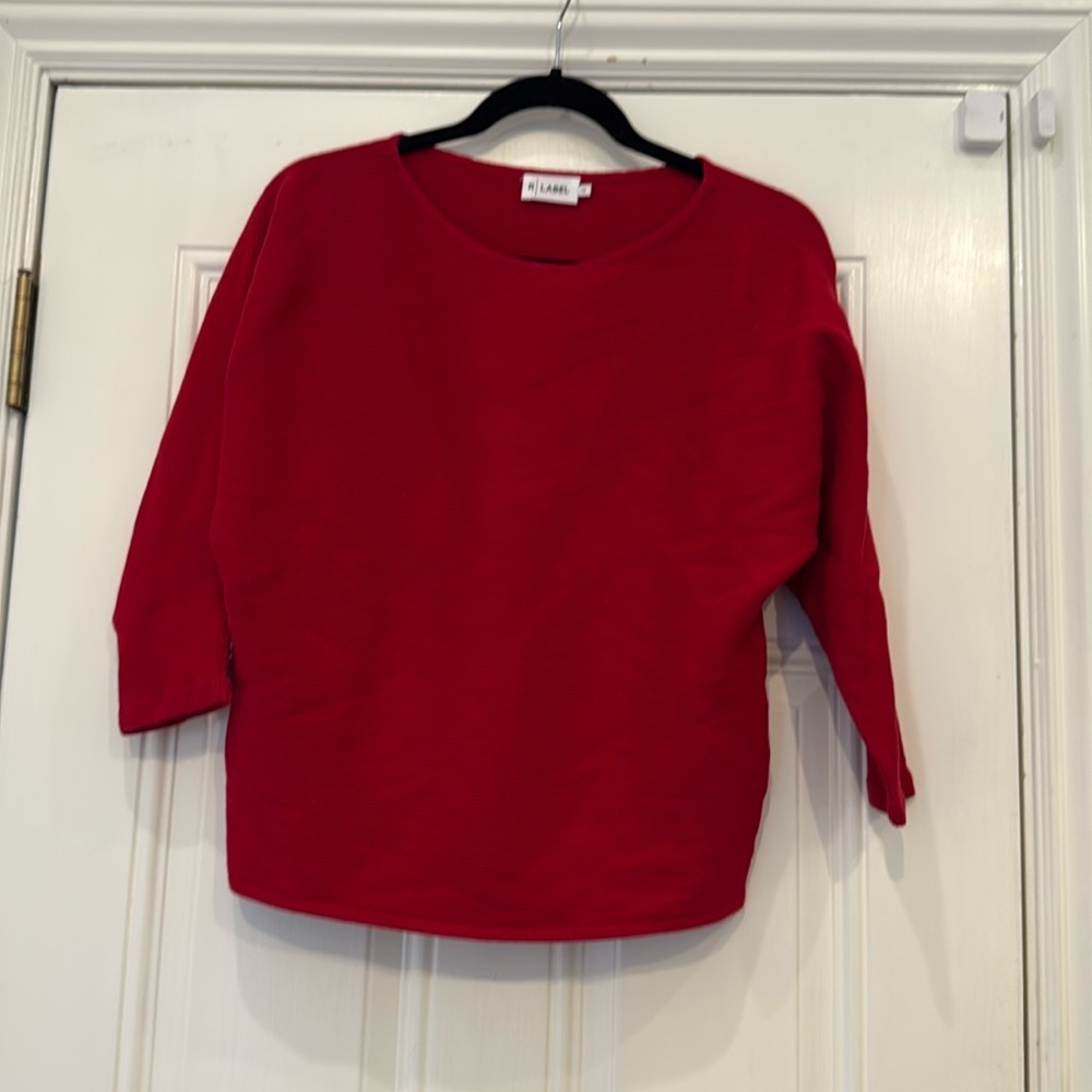 R Label The Reset Ribbed 3/4 Sleeve Pullover